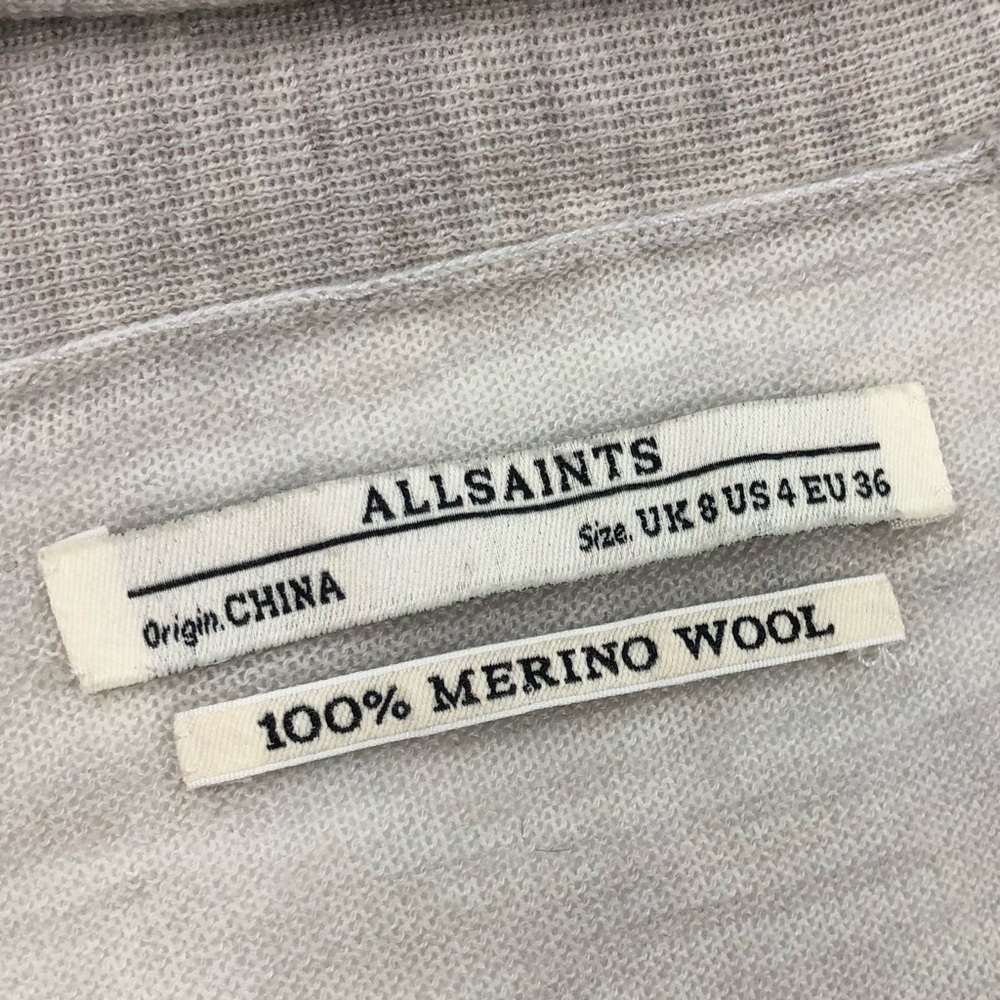 All Saints Cut-Out Shoulder Drape Open Cardigan S… - image 3